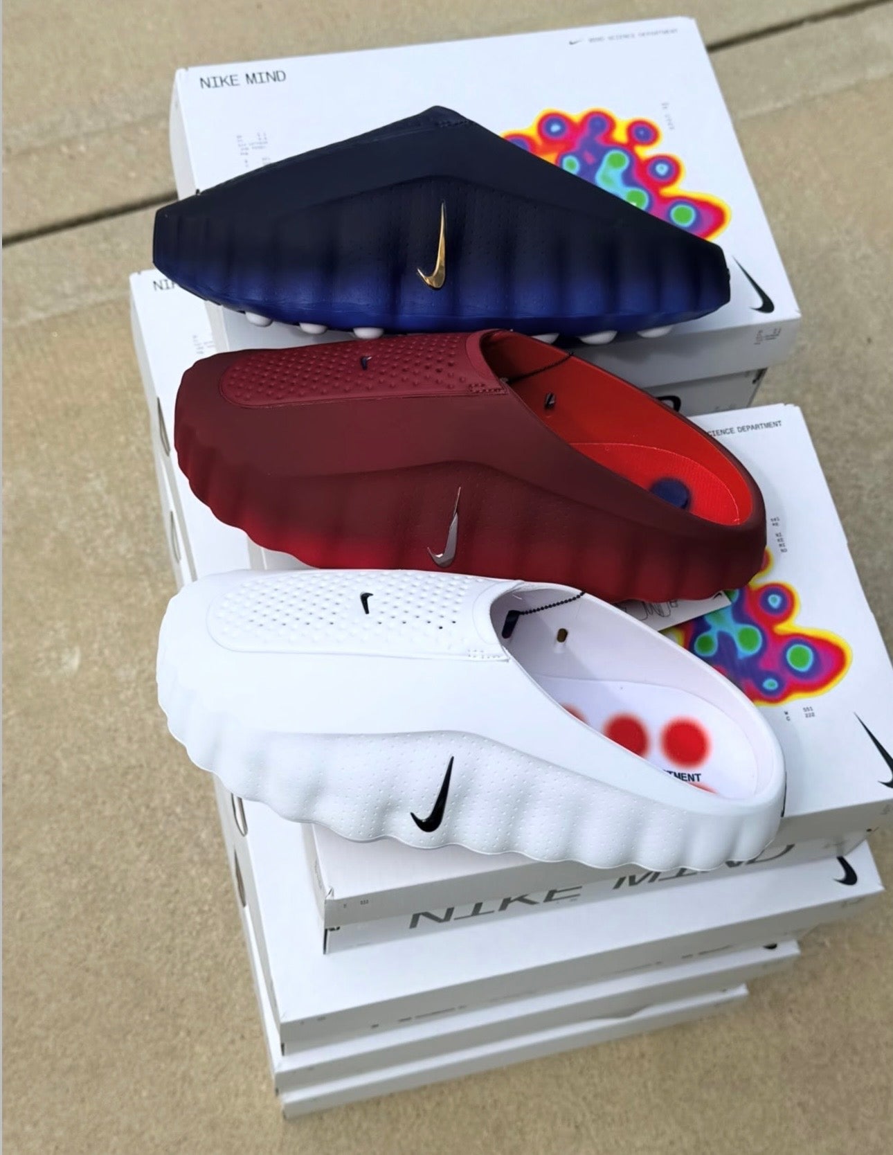 Nike mind 001 White Speed Red