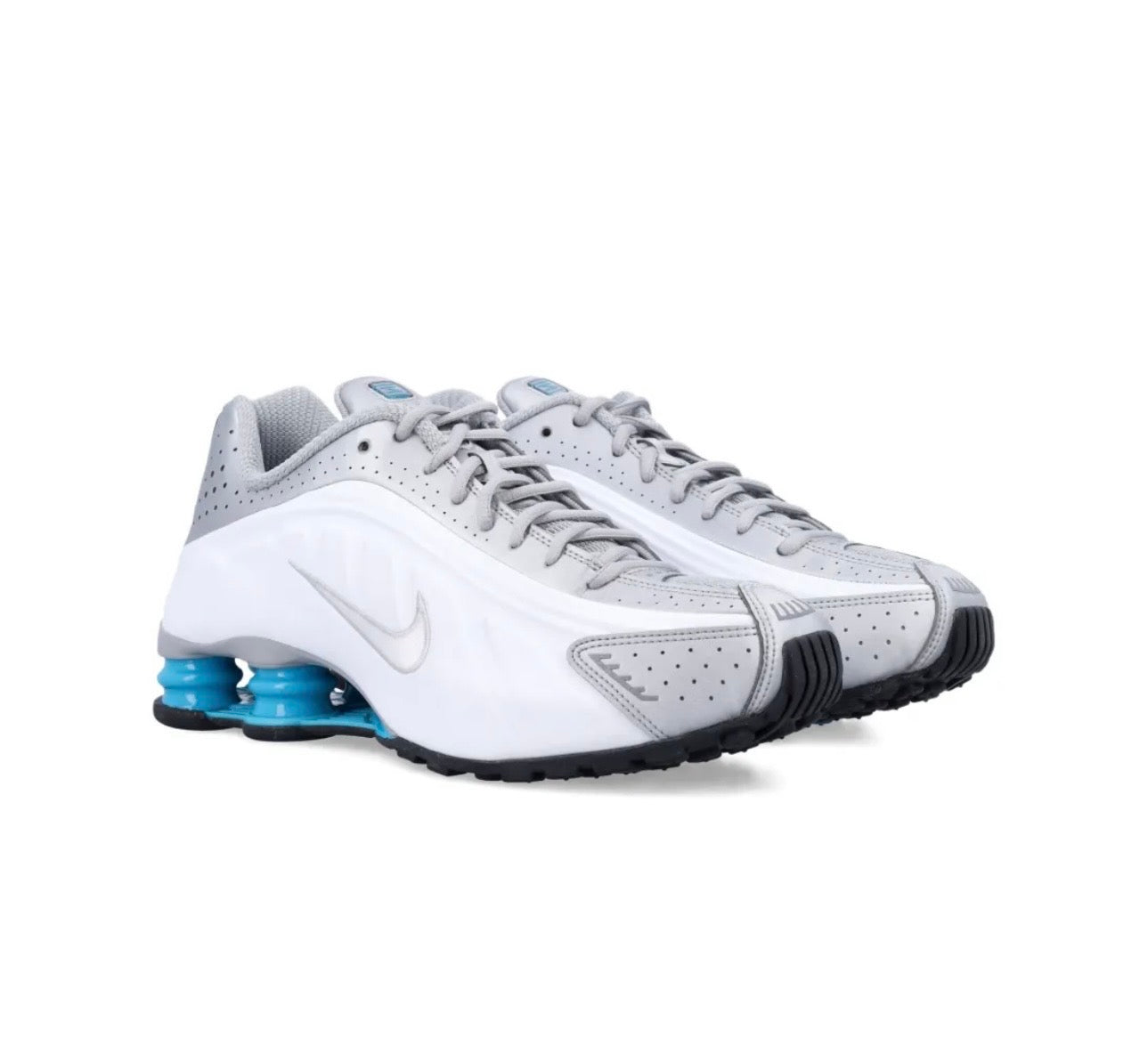 Nike Shox R4 Silver White Blue