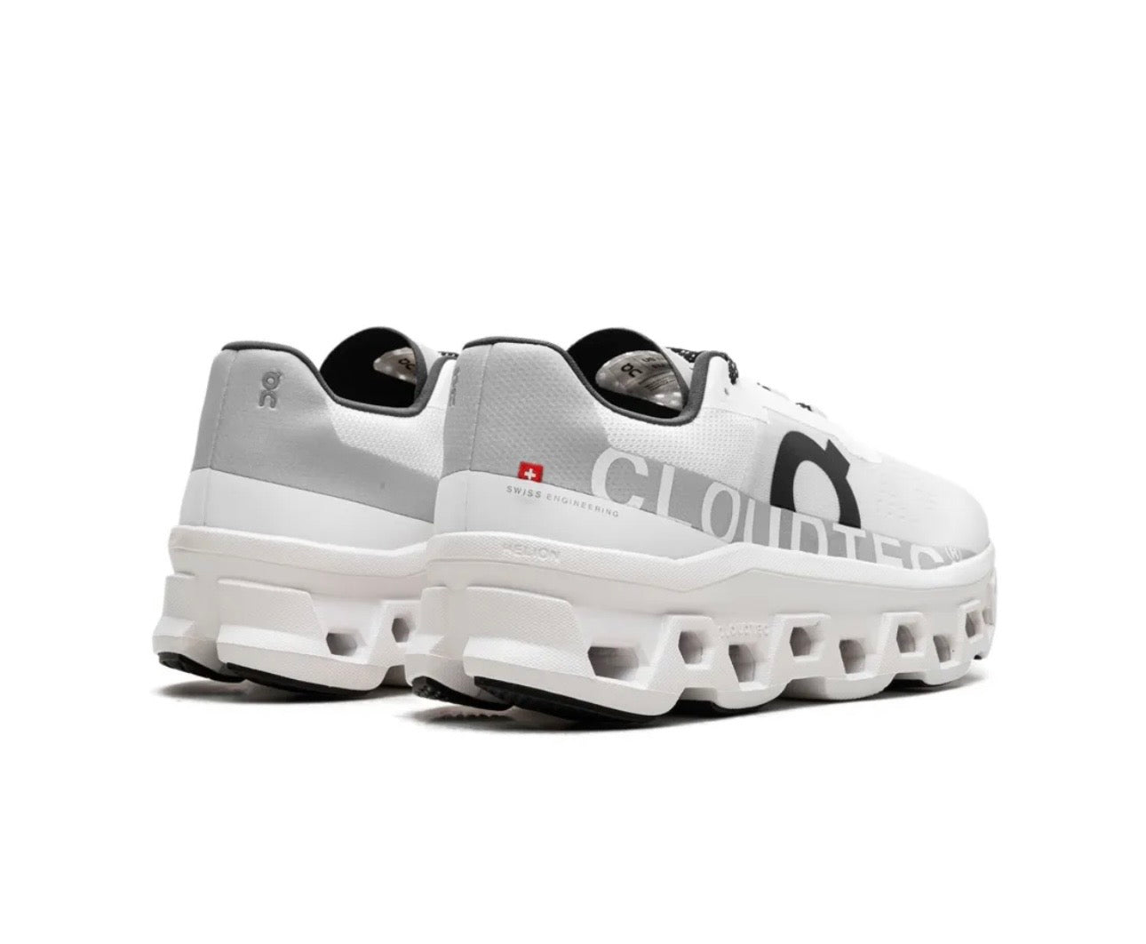 On Cloudmonster white grey