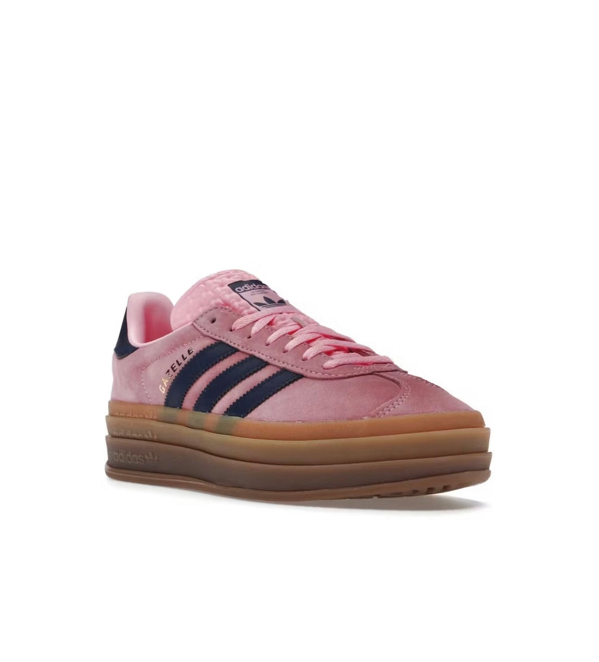 Adidas gazelle navy blue pink platform מידה 37