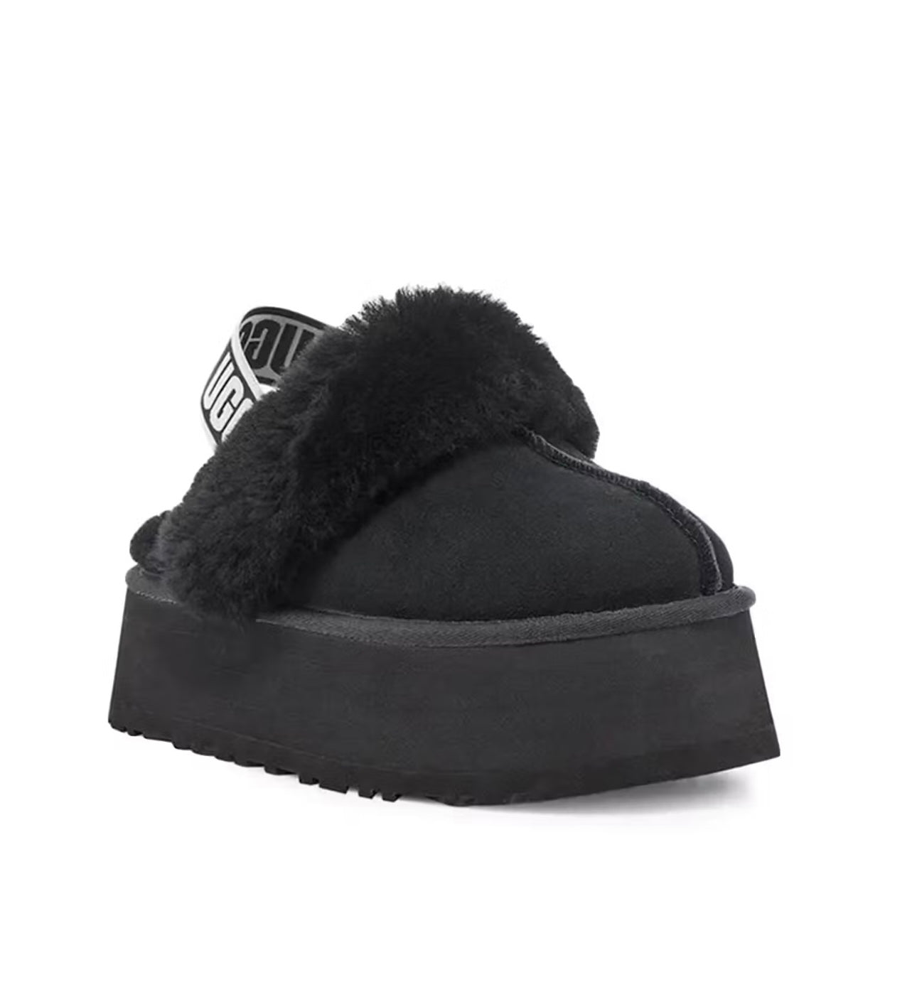 Ugg platform slipped black מידה 37