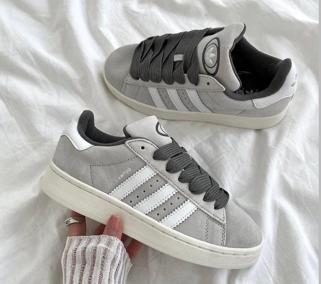 Adidas Campus Light Grey מידות 36,38,41,42