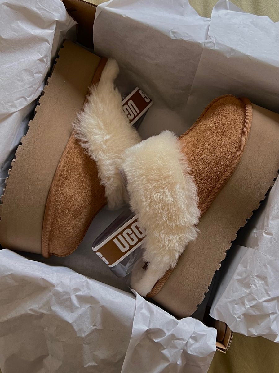 Ugg platform slipped brown מידה 39