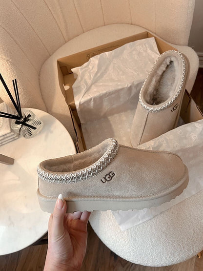 Ugg Tasman suede slippers cream מידה 38