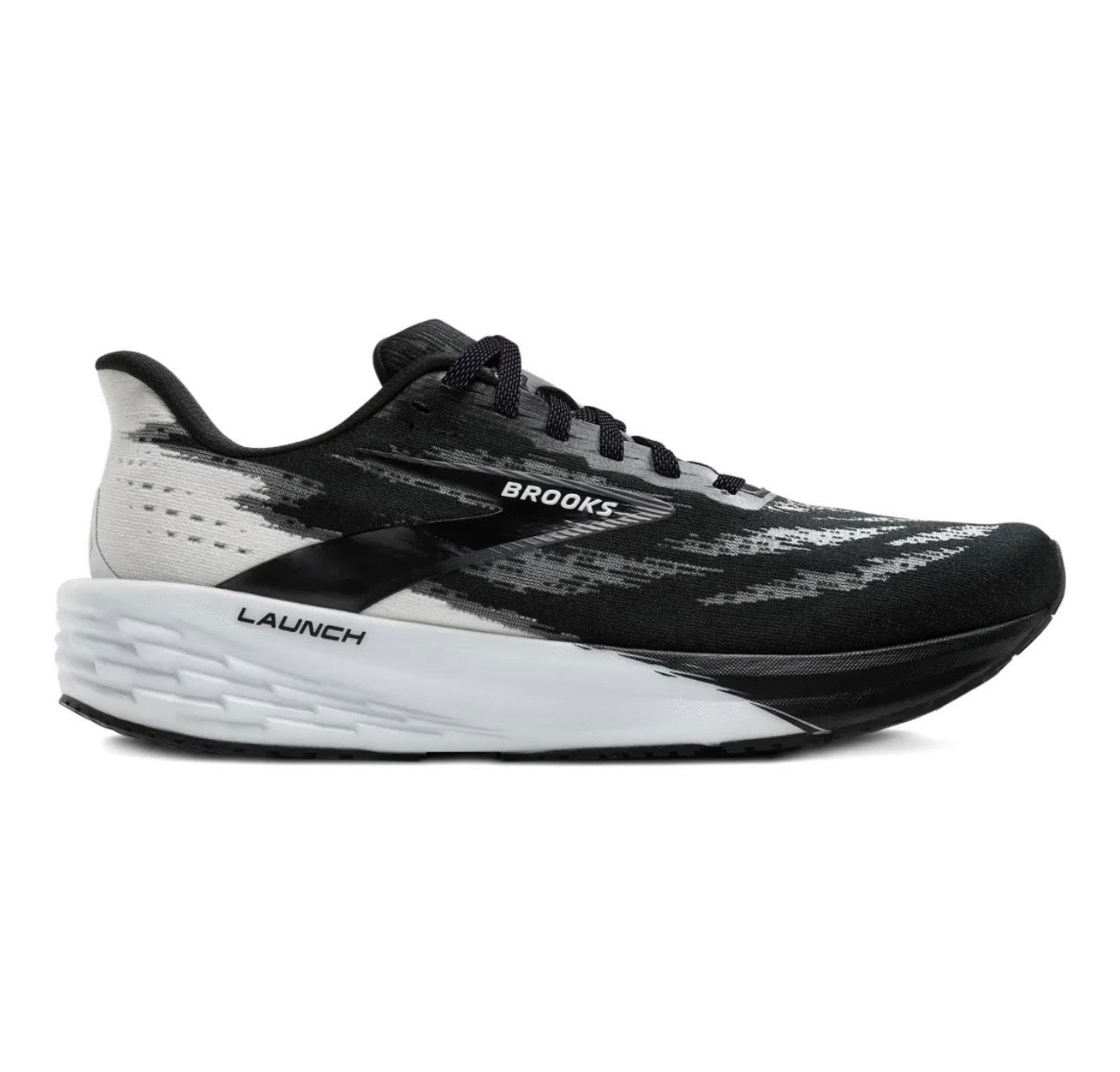 brooks Launch Black White