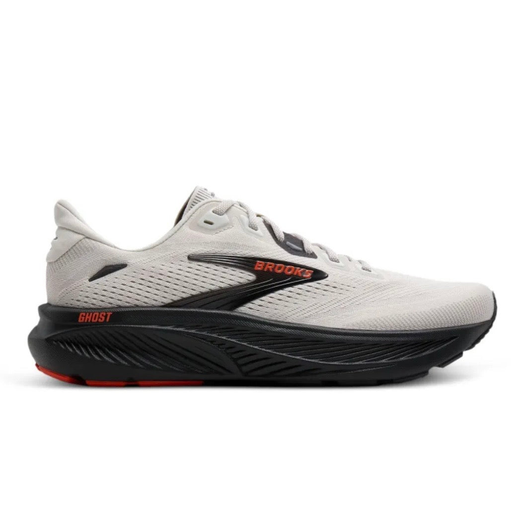 brooks Ghost Light Grey Black