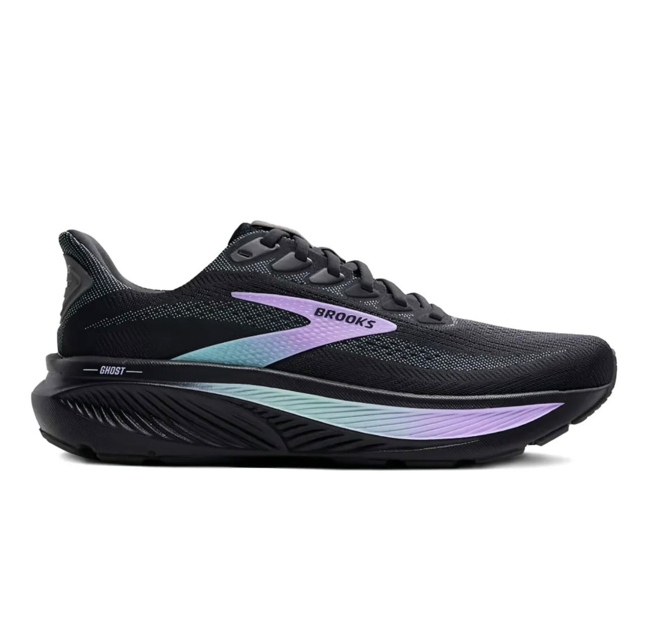 brooks Ghost Black Purple Blue