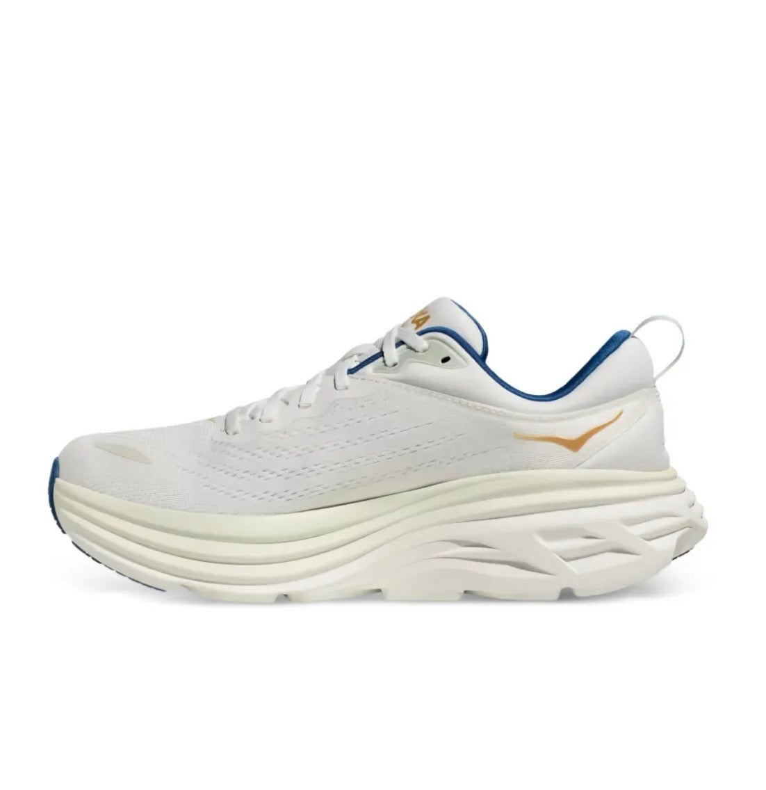 Hoka Bondi 8 White Yellow