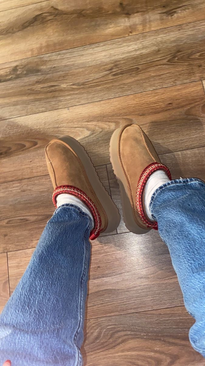 Ugg Tazz Platform Slippers brown red מידות 37,39