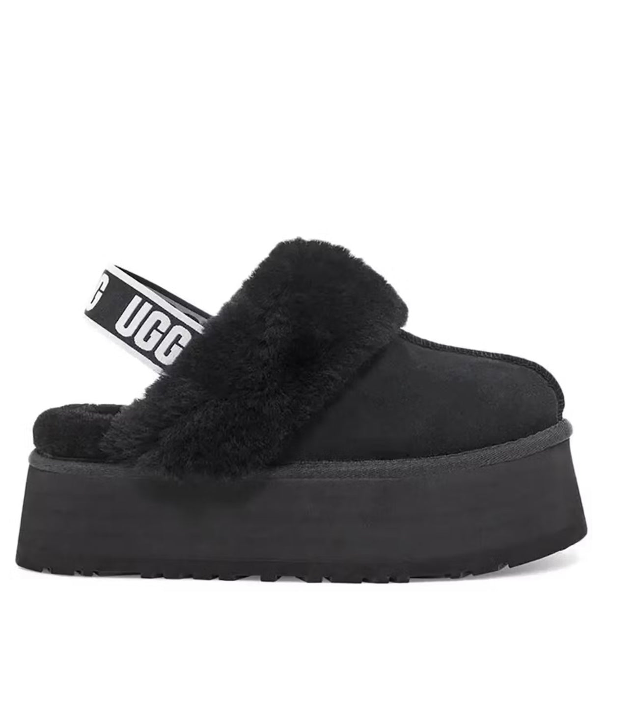 Ugg platform slipped black מידה 37