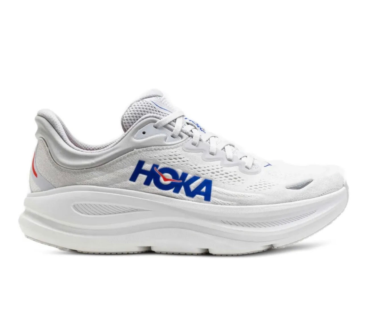 Hoka Bondi 9 White Blue