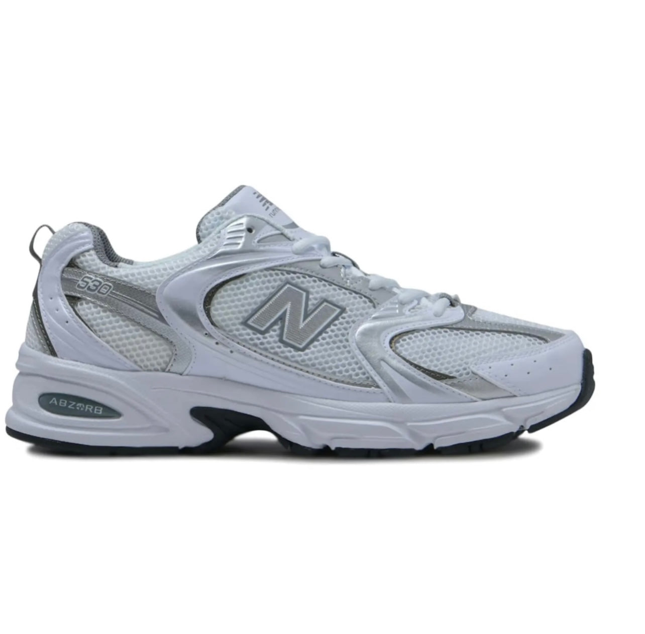New Balance 530  White Grey מידות 38,40