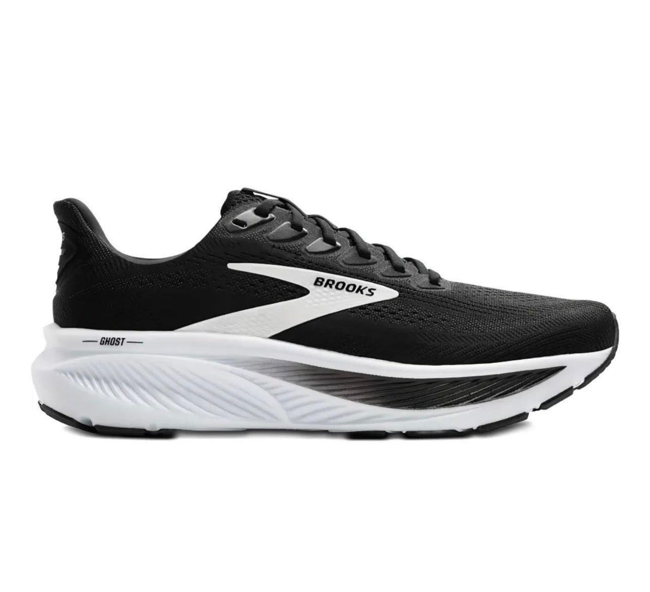 brooks Ghost Black White