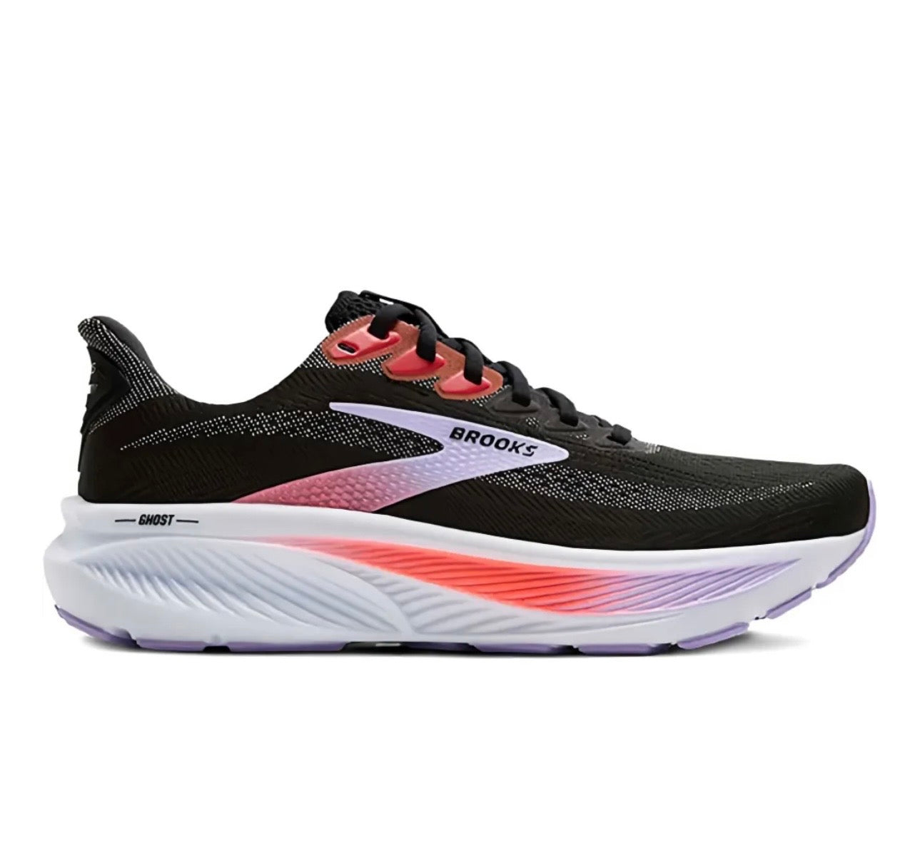 brooks Ghost Black Purple Red