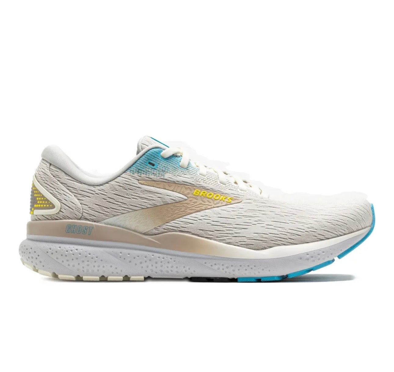 brooks Ghost Light Grey Yellow