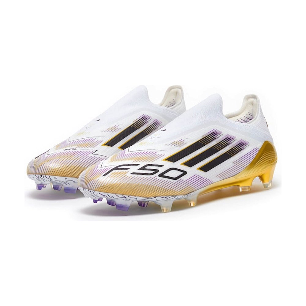 adidas F50 Elite Laceless FG – White Gold